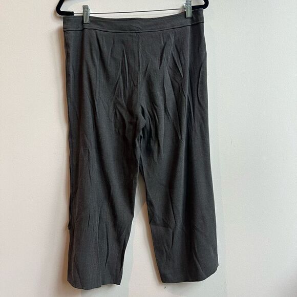 Cache Women's Mid Rise Open Side Legs with Crisscross String Gray Capri Pants L - Picture 2 of 6